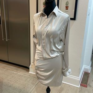 Blush Boutique Champagne Satin Dress